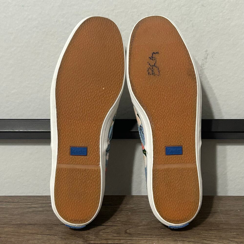 Keds Champion X Rifle Paper Co Women’s Casual Comfort Shoes Size 8.5 Floral Blue - Picture 7 of 8